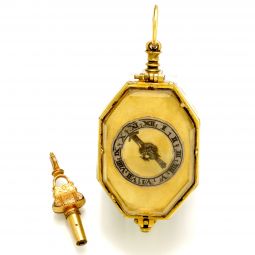Cut Rock Crystal Verge Single Hand Pocket Watch from 1620