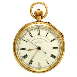 Rare 52-1/2 Minute Karrusel Fattorini & Sons Pocket Watch