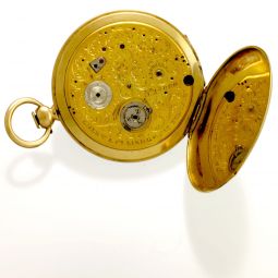 18K Yellow Gold Ultra-Thin Unsigned Swiss Pocket Watch