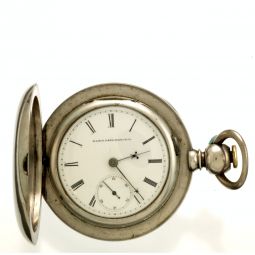 8 OZ. Coin Silver Hunter Case Elgin Watch Co. Pocket Watch-SOLD